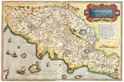 Toskana, batı güney Emilia-Romagna, Umbria, Kuzey Lazio, İtalya by Abraham Ortelius