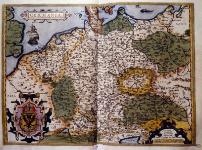 Prusya'nın görünümü. Haritacı Abraham Ortelius'un (1527-1598) “Theatrum Orbis Terrarum” baskısından levha by Abraham Ortelius