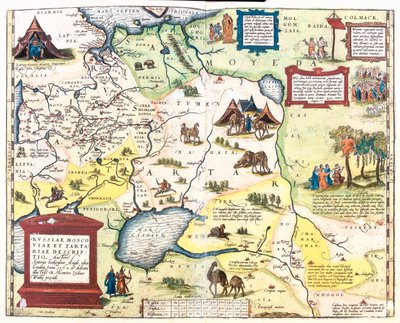 Batı Rusya, güneydoğu Türkiye, Ermenistan, Azerbaycan, kuzey İran, Türkmenistan, Özbekistan, batı Kazakistan by Abraham Ortelius