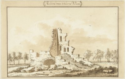 Lopikkerwaard'daki Vliet'teki evin kalıntıları by Abraham Rademaker