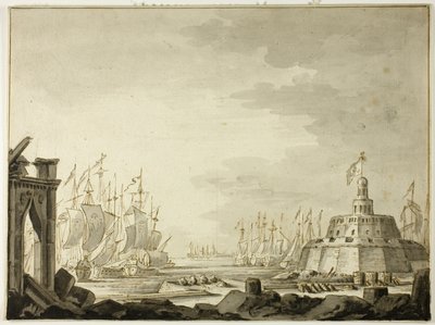 Malta, Valetta Limanı by Abraham Storck