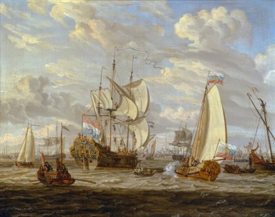 Büyük Peter, Peter ve Paul gemisini ziyaret ediyor by Abraham Storck