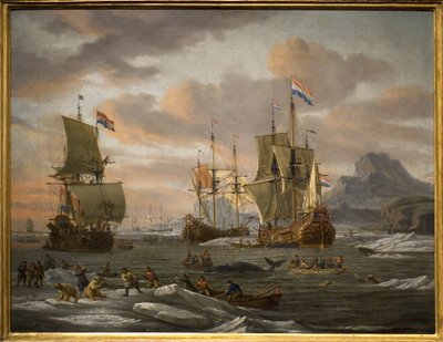 Hollanda filosunun gemileri tarafından Spitzberg Adası