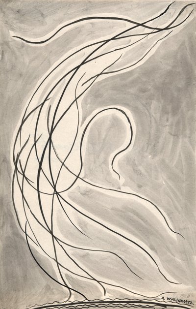 Ritmik Çizgiler: Dans Soyutlama by Abraham Walkowitz