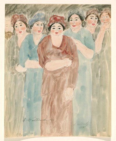 Ayakta Kadın by Abraham Walkowitz