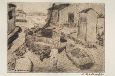 Sokak Manzarası, Bina Veya Portre, 1900. by Abraham Walkowitz
