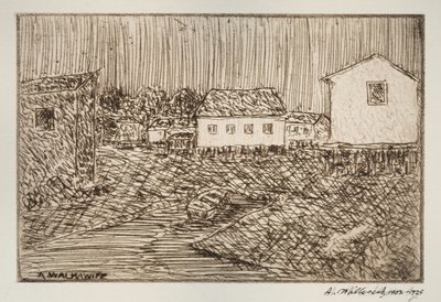 Sokak Manzarası, Bina Veya Portre, 1902-1905. by Abraham Walkowitz