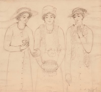 Üç Kadın, 1908. by Abraham Walkowitz