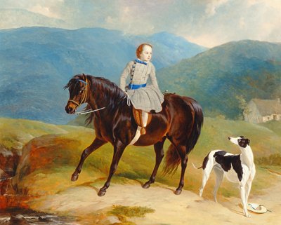 Usta Edward Coutts Marjoriebanks, Midillisi üzerinde, 1851 dolayları (tuval üzerine yağlı boya) by Abraham and Webster Thomas Cooper
