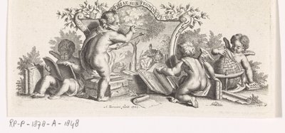 Dört puttiyi incelemek ve boyamak by Abraham Zeeman