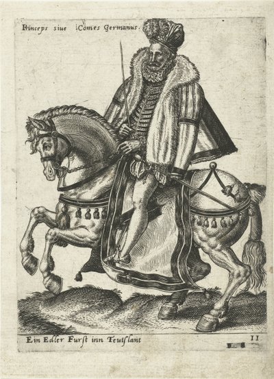at sırtında alman hükümdarı by Abraham de Bruyn (attributed to)