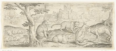 Sıçanlar, kediler ve tilkiler Hayvanlar (dizi adı) by Abraham de Bruyn (possibly)