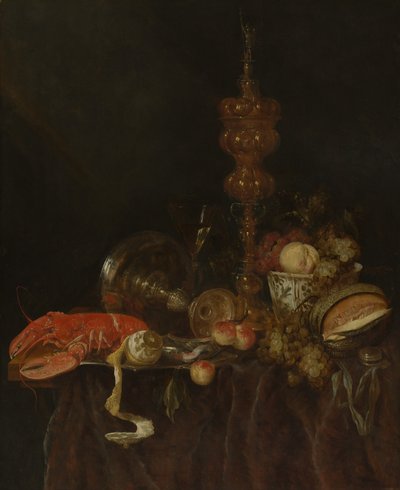 Istakoz ve Meyveli Natürmort, muhtemelen 1650