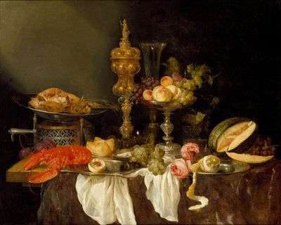 Istakoz ve Hindi ile Natürmort, c1653 by Abraham van Beyeren