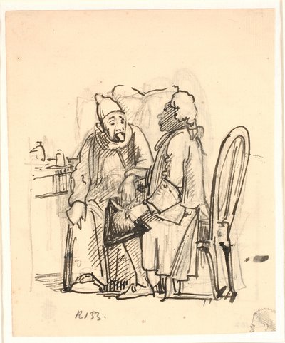 Saint Augustine?, kıyafetleri bir darbeyle yırtılan by Abraham van Diepenbeeck