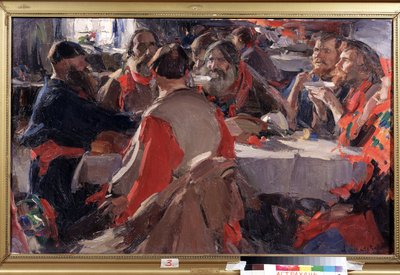 Çay saati (Çay içme). Abram Yefimovich Arkhipov