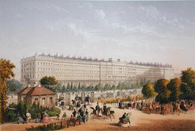 Hyde Park Gardens, c.1862 (renkli taş) by Achille Louis Martinet