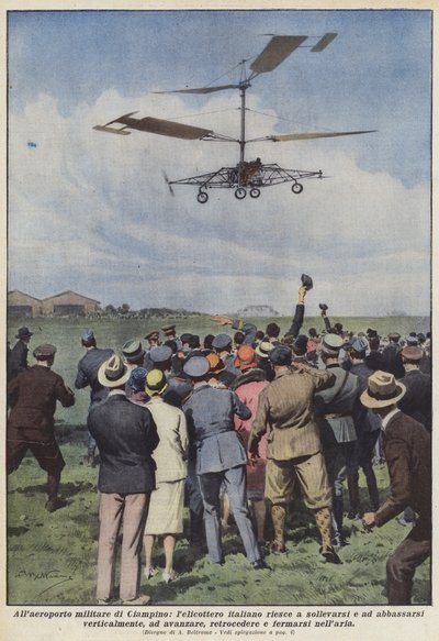 Ciampino askeri havaalanında, İtalyan helikopteri yükselmeyi ve alçalmayı başarıyor mu? by Achille Beltrame