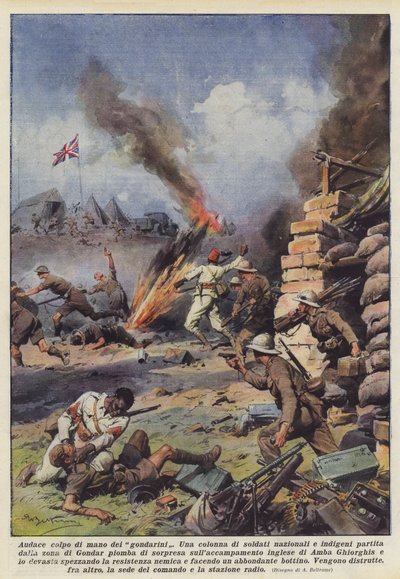 Gondarinlerin elinin cesur darbesi by Achille Beltrame
