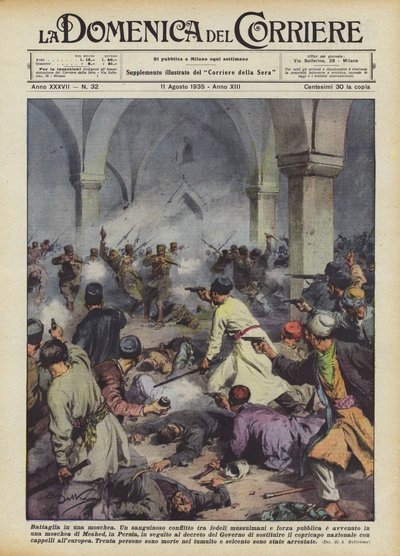Bir camide savaş by Achille Beltrame
