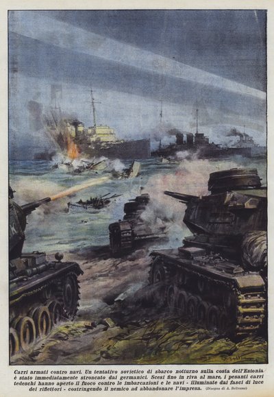 Gemilere karşı tanklar by Achille Beltrame