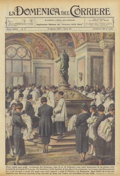 Prens haftasında (12-19 Şubat) doğan yüz bebek vaftiz edildi mi? by Achille Beltrame