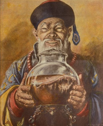 Çin mantarı, Achille Beltrame tarafından, illüstrasyon, İllüstratör Walter Molino (1915-1997), La Domenica del Corriere