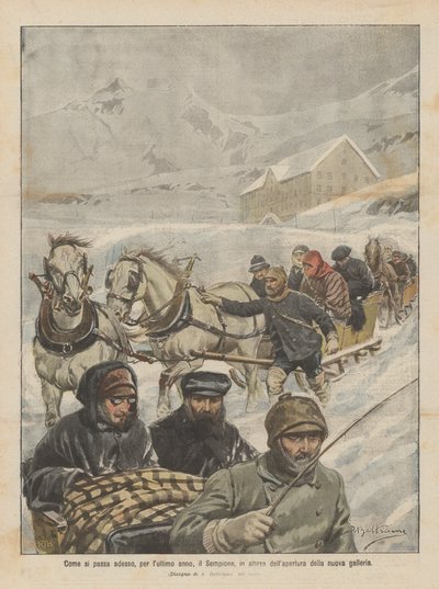 Şimdi geçerken, geçen yıl Simplon, yeni tünelin açılmasını bekliyor by Achille Beltrame