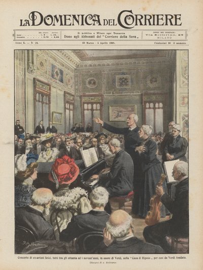 Yaşları seksen ile doksan arasında olan eski opera sanatçılarının Verdi