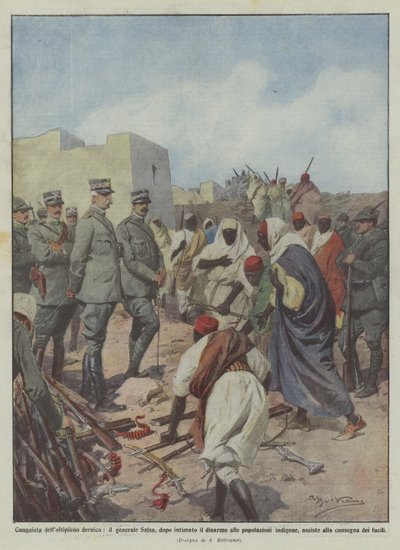 Dernico platosunun fethi General Salsa, halka silahsızlanma emrini verdikten sonra mı? by Achille Beltrame