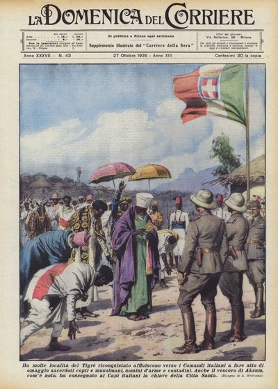 Fethedilen Tigre sürüsünün birçok yerinden harekete geçmek için İtalyan Komutanlıklarına mı? by Achille Beltrame