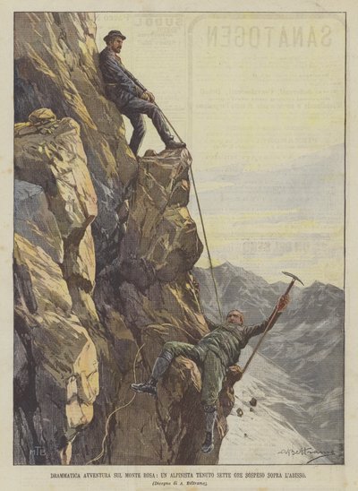 Uçurumun Üstünde Yedi Saat Askıda Tutulmuş Bir Dağcı, Monte Rosa