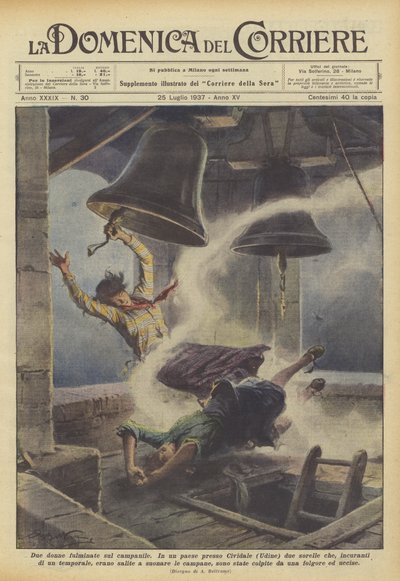 Çan kulesinde iki kadına elektrik verildi by Achille Beltrame