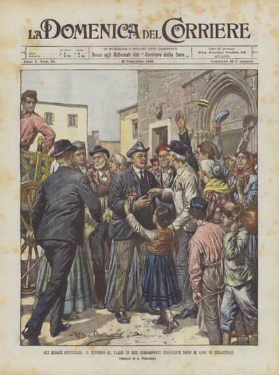 Yargı Hataları, 30 Yıl Ömür Boyu Hapse Giren İki Masum Mahkumun İadesi by Achille Beltrame