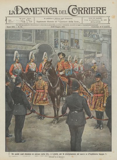 Kraliyet habercileri, yeninin ilanı için Londra Şehri