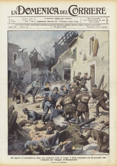 İngilizler karşı taarruzda by Achille Beltrame