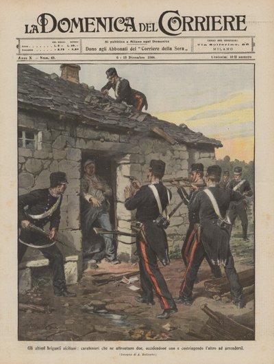 Son Sicilyalı haydutlar, iki yüz yüze, birini öldürüp zorlayan jandarma mı? by Achille Beltrame