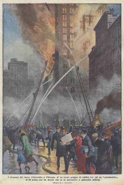 Ateş dramları by Achille Beltrame