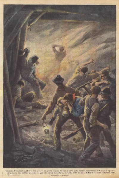 madenlerdeki trajediler by Achille Beltrame