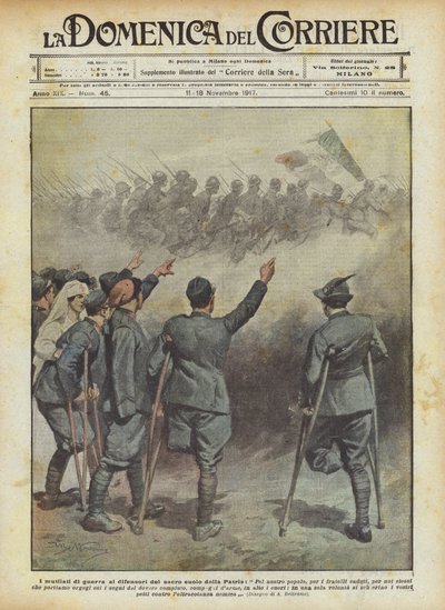 Vatanın kutsal topraklarının savunucularına savaşın sakatlanmışları by Achille Beltrame