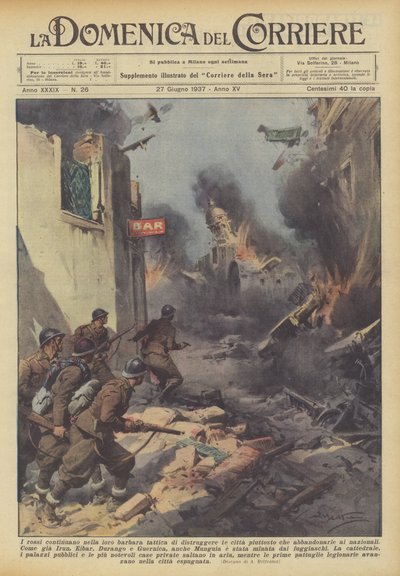 Kızıllar, şehirleri yerlilere terk etmek yerine, barbarca şehirleri yok etme taktiklerini sürdürüyorlar. by Achille Beltrame