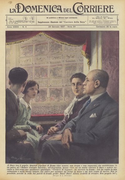 İnsanlar arasında Duce by Achille Beltrame