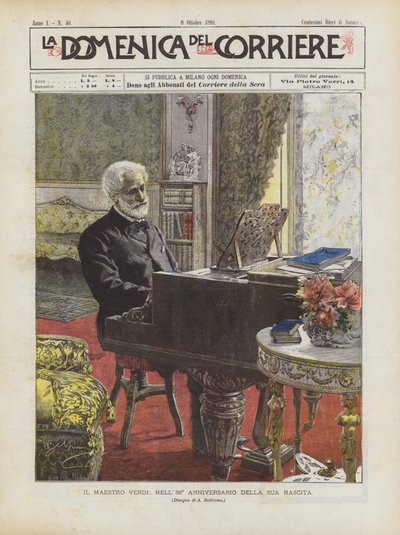 Maestro Verdi, doğumunun 86. yıl dönümünde by Achille Beltrame