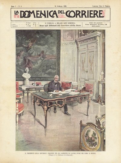 Fransa Cumhurbaşkanı Ölmeden Birkaç Saat Önce Çalışma Kabininde by Achille Beltrame