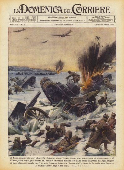 buz üzerinde bombalama by Achille Beltrame