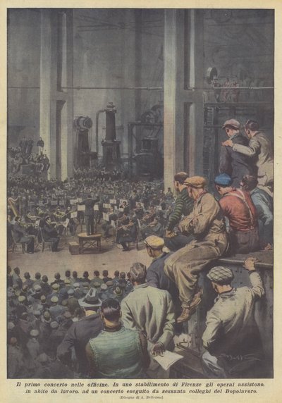 Atölyelerde ilk konser by Achille Beltrame