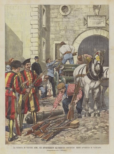 Vatikan'da Gerçekleşen Papalık Baş Ordusuna Ait Eski Silahların Satışı by Achille Beltrame