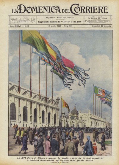 XVI Fiera di Milano açıldı by Achille Beltrame
