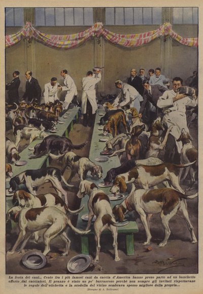köpek partisi by Achille Beltrame