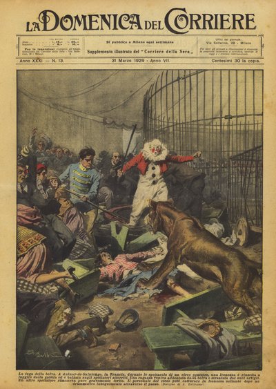 Canavarın uçuşu by Achille Beltrame